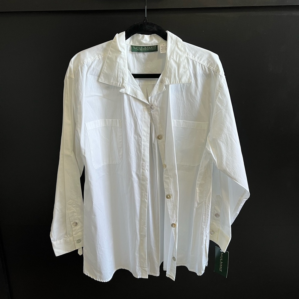 Harve Benard Crisp White Cotton Shirt